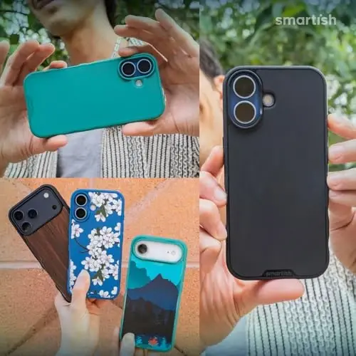 Smartish® iPhone 17 MagSafe Case - Gripmunk Magnetic Slim Case [Lightweight + Protective] Thin Grip Cover with Microfiber Lining for Apple iPhone 17 - Striped Up - 3