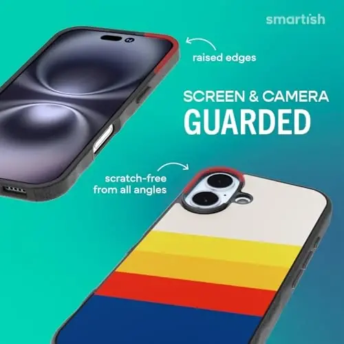 Smartish® iPhone 17 MagSafe Case - Gripmunk Magnetic Slim Case [Lightweight + Protective] Thin Grip Cover with Microfiber Lining for Apple iPhone 17 - Striped Up - 5