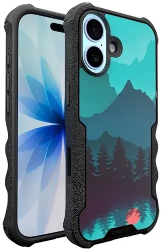 Smartish® iPhone 17 MagSafe Case - Gripzilla Protective Magnetic Case for Men [Rugged + Tough] Military Grade Heavy Duty Grip Armor - Drop Tested for iPhone 17 - Moving Mountains - SMARTISH