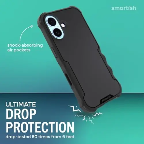 Smartish® iPhone 17 MagSafe Kılıf - Erkekler için Gripzilla Koruyucu Manyetik Kılıf [Sağlam + Dayanıklı] Askeri Sınıf Ağır Hizmet Tipi Zırh - iPhone 17 için Düşme Testi Yapılmış - Özel Baskı - 3