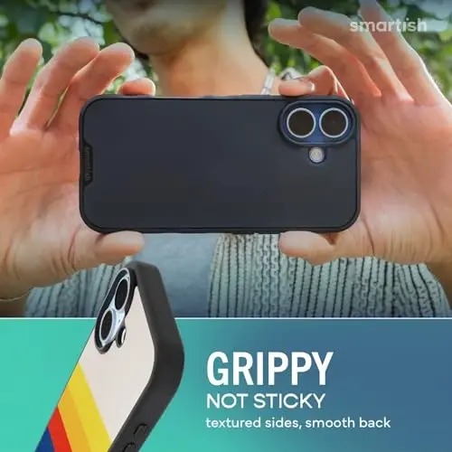 Smartish® iPhone 17 MagSafe Kılıf - Gripmunk Manyetik İnce Kılıf [Hafif + Koruyucu] Apple iPhone 17 için Mikrofiber Astarlı İnce Kavrayışlı Kapak - Striped Up - 4