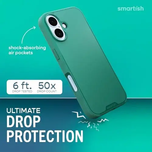 Smartish® iPhone 17 MagSafe Kılıf - Gripmunk Manyetik İnce Kılıf [Hafif + Koruyucu] Apple iPhone 17 için Mikrofiber Astarlı İnce Tutuşlu Kapak - So Jaded - 5