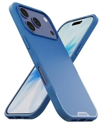 Smartish® iPhone 17 Pro MagSafe Case - Gripmunk Magnetic Slim Case [Lightweight + Protective] Thin Grip Cover with Microfiber Lining for Apple iPhone 17 Pro - Blues on The Green - SMARTISH