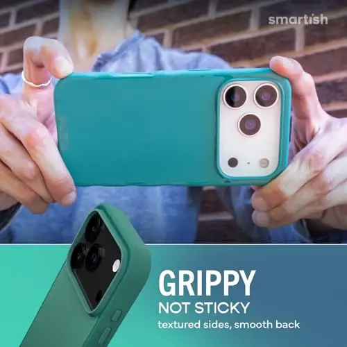 Smartish® iPhone 17 Pro MagSafe Case - Gripmunk Magnetic Slim Case [Lightweight + Protective] Thin Grip Cover with Microfiber Lining for Apple iPhone 17 Pro - So Jaded - 3