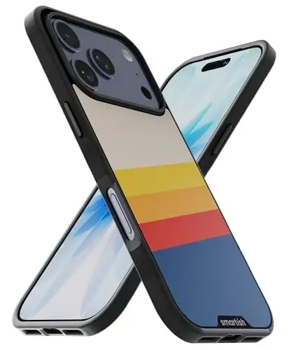 Smartish® iPhone 17 Pro MagSafe Case - Gripmunk Magnetic Slim Case [Lightweight + Protective] Thin Grip Cover with Microfiber Lining for Apple iPhone 17 Pro - Striped Up - 1