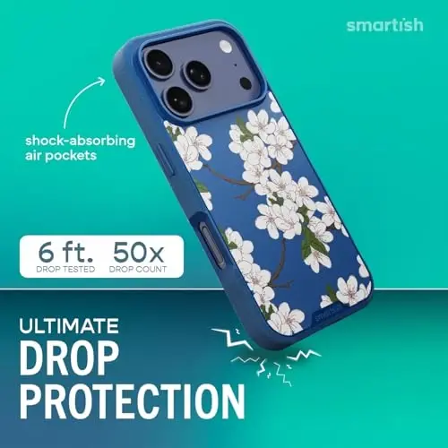 Smartish® iPhone 17 Pro MagSafe Kılıf - Gripmunk Manyetik İnce Kılıf [Hafif + Koruyucu] Apple iPhone 17 Pro için Mikrofiber Astarlı İnce Tutuş Kılıfı - Very Cherry Blossom - SMARTISH (1)