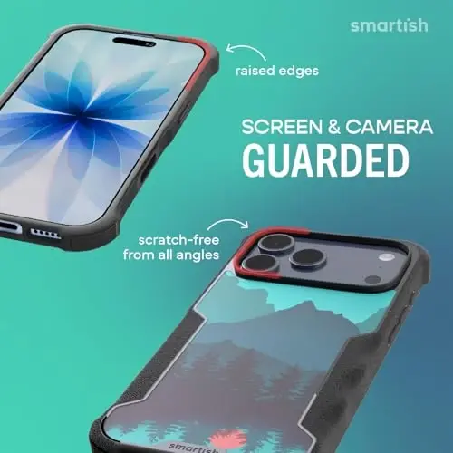 Smartish® iPhone 17 Pro Max MagSafe Case - Чехол Gripzilla Protective Magnetic Case для мужчин [Прочный + Надежный] Армейский защитный чехол с усиленным хватом - Испытан на падение для iPhone 17 Pro Max - Moving Mountains - 5