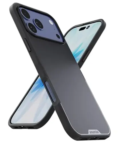 Smartish® iPhone 17 Pro Max MagSafe Case - Gripmunk Magnetic Slim Case [Lightweight + Protective] Thin Grip Cover with Microfiber Lining for Apple iPhone 17 Pro Max - Black Tie Affair - 1