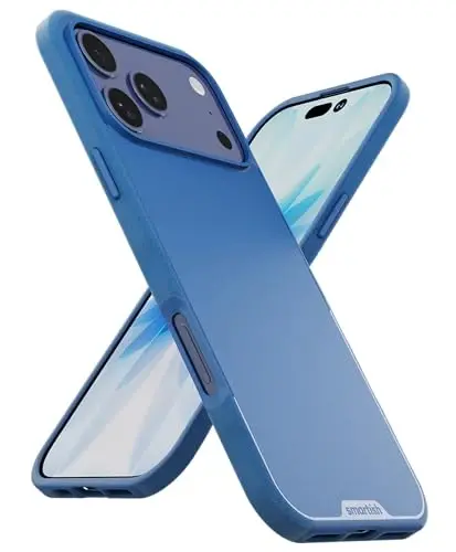 Smartish® iPhone 17 Pro Max MagSafe Case - Gripmunk Magnetic Slim Case [Lightweight + Protective] Thin Grip Cover with Microfiber Lining for Apple iPhone 17 Pro Max - Blues on The Green - SMARTISH