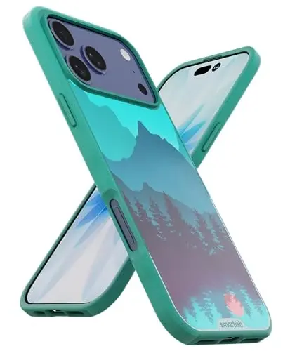 Smartish® iPhone 17 Pro Max MagSafe Case - Gripmunk Magnetic Slim Case [Lightweight + Protective] Thin Grip Cover with Microfiber Lining for Apple iPhone 17 Pro Max - Moving Mountains - 1