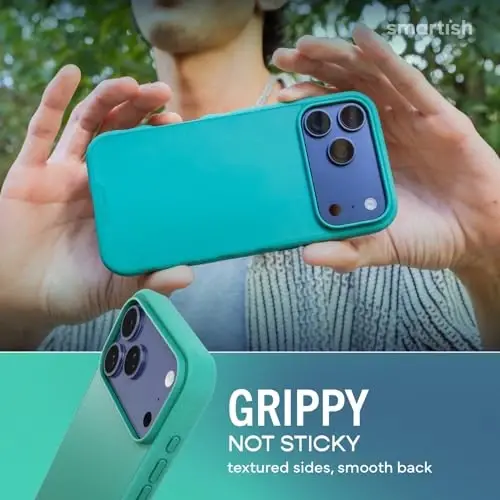 Smartish® iPhone 17 Pro Max MagSafe Case - Gripmunk Magnetic Slim Case [Lightweight + Protective] Thin Grip Cover with Microfiber Lining for Apple iPhone 17 Pro Max - So Jaded - 4