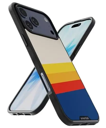 Smartish® iPhone 17 Pro Max MagSafe Case - Gripmunk Magnetic Slim Case [Lightweight + Protective] Thin Grip Cover with Microfiber Lining for Apple iPhone 17 Pro Max - Striped Up - 1