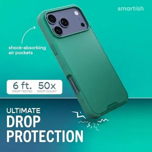 Smartish® iPhone 17 Pro Max MagSafe Case - Gripmunk Magnetic Slim Case [Yengil + Himoyalovchi] Apple iPhone 17 Pro Max uchun mikrofiber astarli yupqa tutqichli g‘ilof - So Jaded - 2