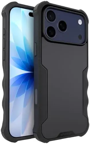 Smartish® iPhone 17 Pro Max MagSafe Case - Gripzilla Protective Magnetic Case for Men [Rugged + Tough] Military Grade Heavy Duty Grip Armor - Drop Tested for iPhone 17 Pro Max - Black Tie Affair - SMARTISH