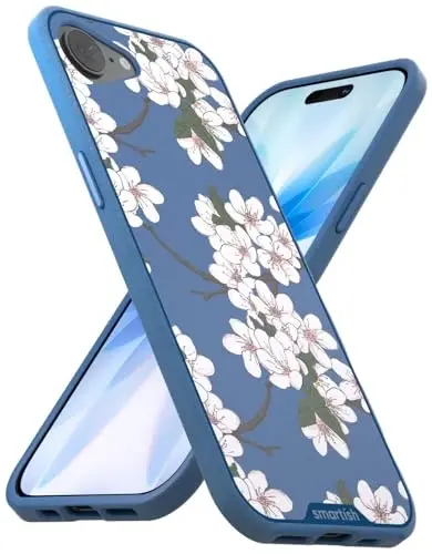 Smartish® iPhone 17e/16e MagSafe Case - Gripmunk Magnetic Slim Case [Lightweight + Protective] Drop Tested Thin Grip Cover with Microfiber Lining for Apple iPhone 17e/16e - Verry Cherry Blossom 