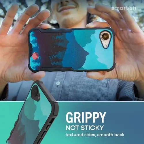Smartish® iPhone 17e/16e MagSafe Case - Gripzilla Protective Magnetic Case for Men [Rugged + Tough] Military Grade Heavy Duty Grip Armor - Drop Tested for iPhone 17e/16e - Moving Mountains - 5