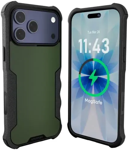 Smartish iPhone 18 Pro Max/17 Pro Max Case MagSafe, Gripzilla, Kale Crew | Magnetic, Rugged, Protective Military Grade Armor, Drop-Tested from 6 Feet, Shockproof, Silicone Interior, Impact Absorbing - 1