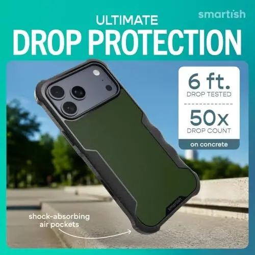 Smartish iPhone 18 Pro Max/17 Pro Max Case MagSafe, Gripzilla, Kale Crew | Magnetic, Rugged, Protective Military Grade Armor, Drop-Tested from 6 Feet, Shockproof, Silicone Interior, Impact Absorbing - Smartish (1)