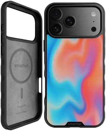 Smartish iPhone 18 Pro Max/17 Pro Max MagSafe Case, Gripmunk, Liquid Sky | Thin, Grippy & Protective, Magnetic with Microfiber-Lined Interior, Drop-Tested from 6 Feet, Raised Edges for Screen & Camera - 1