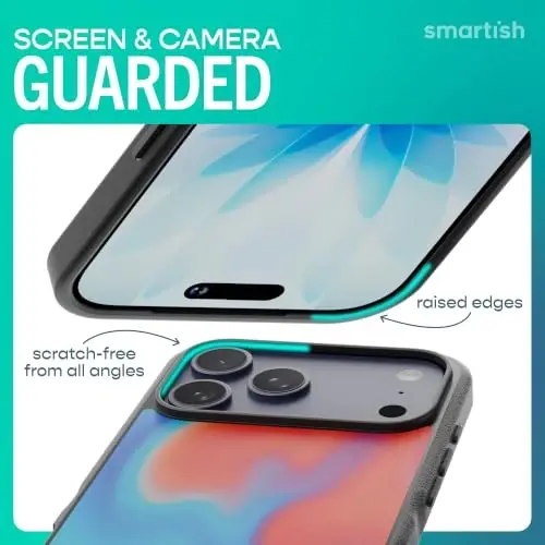Smartish iPhone 18 Pro Max/17 Pro Max MagSafe Case, Gripmunk, Liquid Sky | Thin, Grippy & Protective, Magnetic with Microfiber-Lined Interior, Drop-Tested from 6 Feet, Raised Edges for Screen & Camera - 6