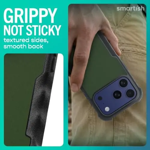 Smartish iPhone 18 Pro/17 Pro Case MagSafe Gripzilla, Grip Cover, Kale Crew | Magnetic, Rugged, Protective Military Grade Armor, Drop-Tested from 6 Feet, Shockproof, Silicone Interior, Impact Absorbing - 4