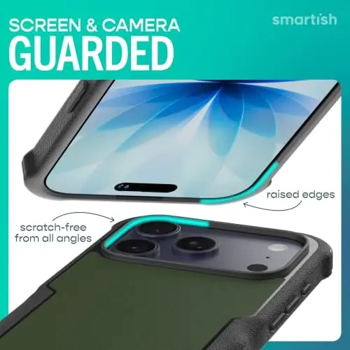 Smartish iPhone 18 Pro/17 Pro Case MagSafe Gripzilla, Grip Cover, Kale Crew | Magnetic, Rugged, Protective Military Grade Armor, Drop-Tested from 6 Feet, Shockproof, Silicone Interior, Impact Absorbing - 6