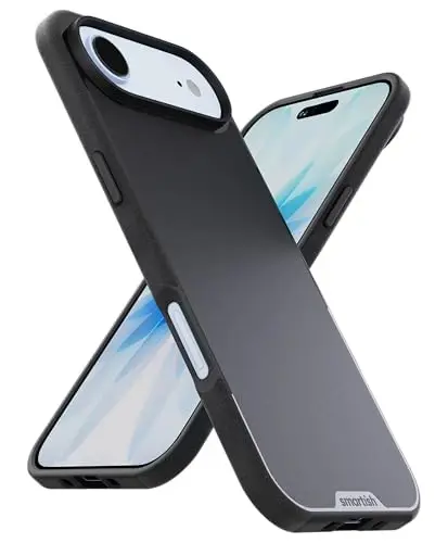 Smartish® iPhone Air MagSafe Case - Gripmunk Magnetic Slim Case [Lightweight + Protective] Thin Grip Cover with Microfiber Lining for Apple iPhone Air - Black Tie Affair - 5