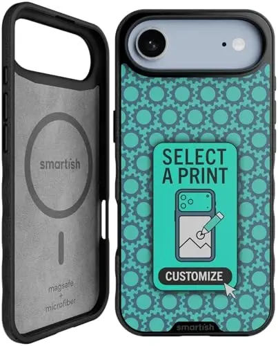 Smartish® iPhone Air MagSafe Case - Gripmunk Magnetic Slim Case [Lightweight + Protective] Thin Grip Cover with Microfiber Lining for Apple iPhone Air - Custom Print 