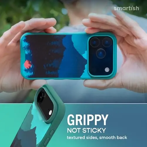 Smartish® iPhone Air MagSafe Case - Gripmunk Magnetic Slim Case [Lightweight + Protective] Thin Grip Cover with Microfiber Lining for Apple iPhone Air - Moving Mountains - 3