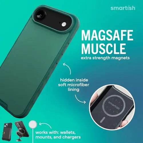 Smartish® iPhone Air MagSafe Case - Gripmunk Magnetic Slim Case [Lightweight + Protective] Thin Grip Cover with Microfiber Lining for Apple iPhone Air - So Jaded - 2