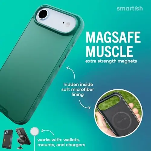 Smartish® iPhone Air MagSafe Case - Gripmunk Magnetic Slim Case [Lightweight + Protective] Thin Grip Cover with Microfiber Lining for Apple iPhone Air - So Jaded - 3