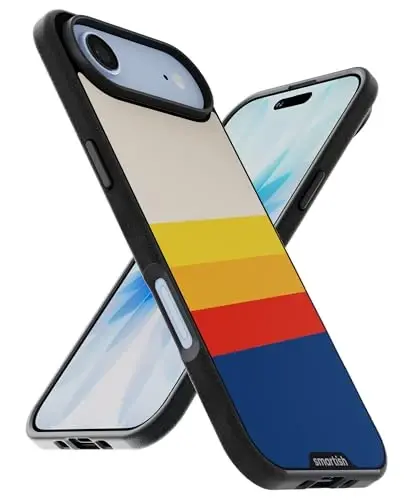 Smartish® iPhone Air MagSafe Case - Gripmunk Magnetic Slim Case [Lightweight + Protective] Thin Grip Cover with Microfiber Lining for Apple iPhone Air - Striped Up - SMARTISH