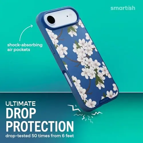 Smartish® iPhone Air MagSafe Case - Gripmunk Magnitli Yupqa G‘ilof [Yengil + Himoyalovchi] Apple iPhone Air uchun mikrofiber qoplamali yupqa tutqichli g‘ilof - Very Cherry Blossom - 2