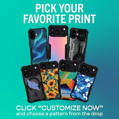 Smartish® iPhone Air MagSafe Case - Gripzilla Protective Magnetic Case for Men [Rugged + Tough] Military Grade Heavy Duty Grip Armor - Drop Tested for iPhone Air - Custom Print - 2