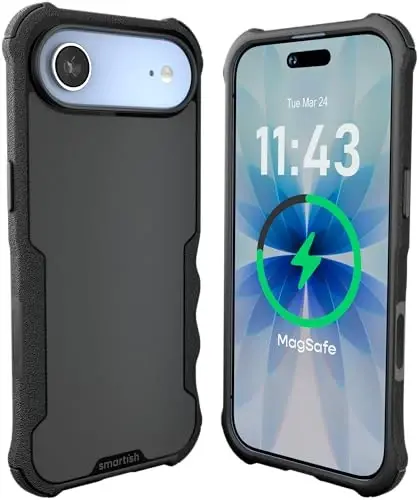Smartish® iPhone Air MagSafe Case - Защитный магнитный чехол Gripzilla для мужчин [Прочный + Жесткий] Военный класс, усиленная защита от падений, проверено на прочность для iPhone Air - Black Tie Affair - SMARTISH