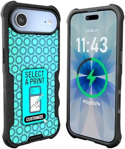 Smartish® iPhone Air MagSafe Kılıf - Erkekler için Gripzilla Koruyucu Manyetik Kılıf [Sağlam + Dayanıklı] Askeri Sınıf Ağır Hizmet Tipi Zırh - iPhone Air için Düşme Testi Yapılmış - Özel Baskı 