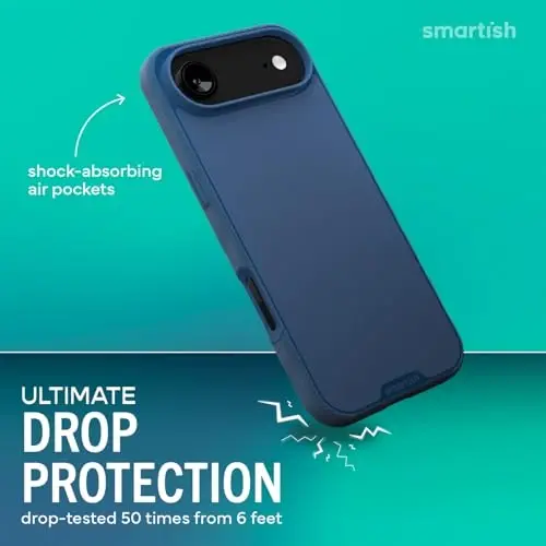 Smartish® iPhone Air MagSafe Kılıf - Gripmunk Manyetik İnce Kılıf [Hafif + Koruyucu] Apple iPhone Air için Mikrofiber Astarlı İnce Kavrayışlı Kapak - Blues on The Green - 1
