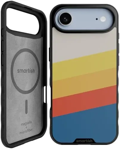 Smartish® iPhone Air MagSafe Kılıf - Gripmunk Manyetik İnce Kılıf [Hafif + Koruyucu] Apple iPhone Air için Mikrofiber Astarlı İnce Kavrayışlı Kapak - Striped Up - SMARTISH
