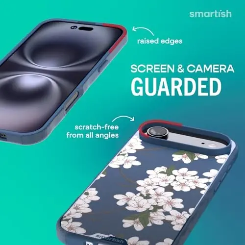 Smartish® iPhone Air MagSafe Kılıf - Gripmunk Manyetik İnce Kılıf [Hafif + Koruyucu] Apple iPhone Air için Mikrofiber Astarlı İnce Tutuş Kılıfı - Very Cherry Blossom - 2