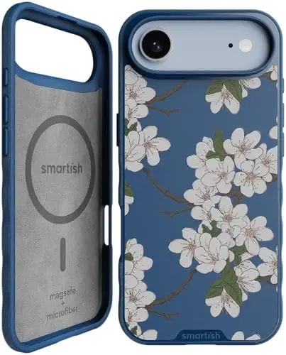 Smartish® iPhone Air MagSafe Kılıf - Gripmunk Manyetik İnce Kılıf [Hafif + Koruyucu] Apple iPhone Air için Mikrofiber Astarlı İnce Tutuşlu Kapak - Very Cherry Blossom - SMARTISH