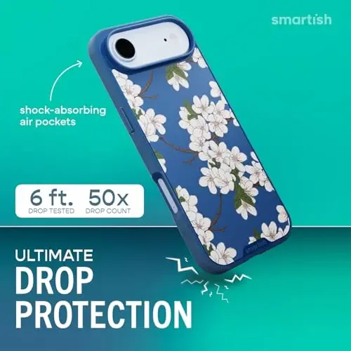 Smartish® iPhone Air MagSafe Kılıf - Gripmunk Manyetik İnce Kılıf [Hafif + Koruyucu] Apple iPhone Air için Mikrofiber Astarlı İnce Tutuşlu Kapak - Very Cherry Blossom - SMARTISH (1)