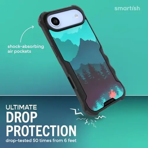 Smartish® iPhone Air MagSafe Kılıf - Gripzilla Erkekler için Koruyucu Manyetik Kılıf [Sağlam + Dayanıklı] Askeri Sınıf Ağır Hizmet Tipi Zırh - iPhone Air için Düşme Testi Yapılmış - Moving Mountains - 2