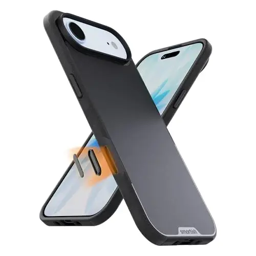 Smartish® iPhone Air MagSafe Kılıf - Kamera Kontrol Korumalı Gripmunk, Manyetik İnce Kılıf [Hafif + Koruyucu] iPhone Air için Mikro Fiber Astarlı İnce Kavrama - Black Tie Affair - 1