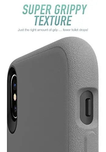 Smartish iPhone Xs/S Slim MagSafe Case, Gripmunk, Slim Magnetic Grip Case, Gray - 3