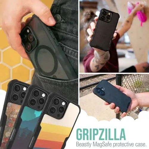 Smartish® Защитный магнитный чехол iPhone 16 Pro Max - Gripzilla Совместимо с MagSafe [Прочный + Прочный] Ударопрочный чехол для защиты от падений для Apple iPhone 16 Pro Max - Moving Mountains - 2