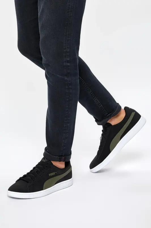 Smash Buck Qora Yashil Sneaker Sport Oyoq Kiyimi-QORA/YASHIL - 4