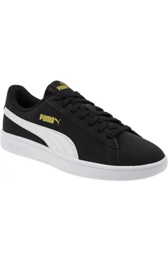 Smash V2 Buck Uniseks Spor Ayakkabı SİYAH BEYAZ-Siyah - PUMA (1)