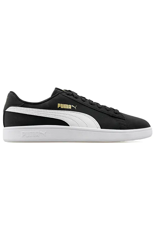 Smash V2 Buck Erkek Siyah Sneaker Ayakkabı 36516023 - Siyah-Beyaz - PUMA