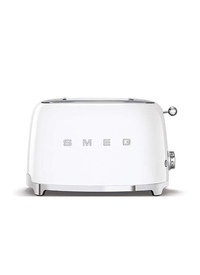 SMEG 50'ler Tarzı Retro TSF01WHEU Beyaz 2X Ekmek Kızartma Makinesi - 1