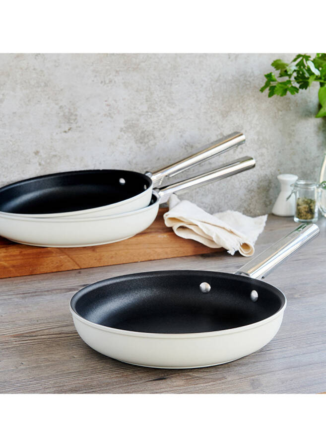 SMEG Cookware 50'ler Tarzı CKFF2601CRM Krem Tava 26 Cm - 14